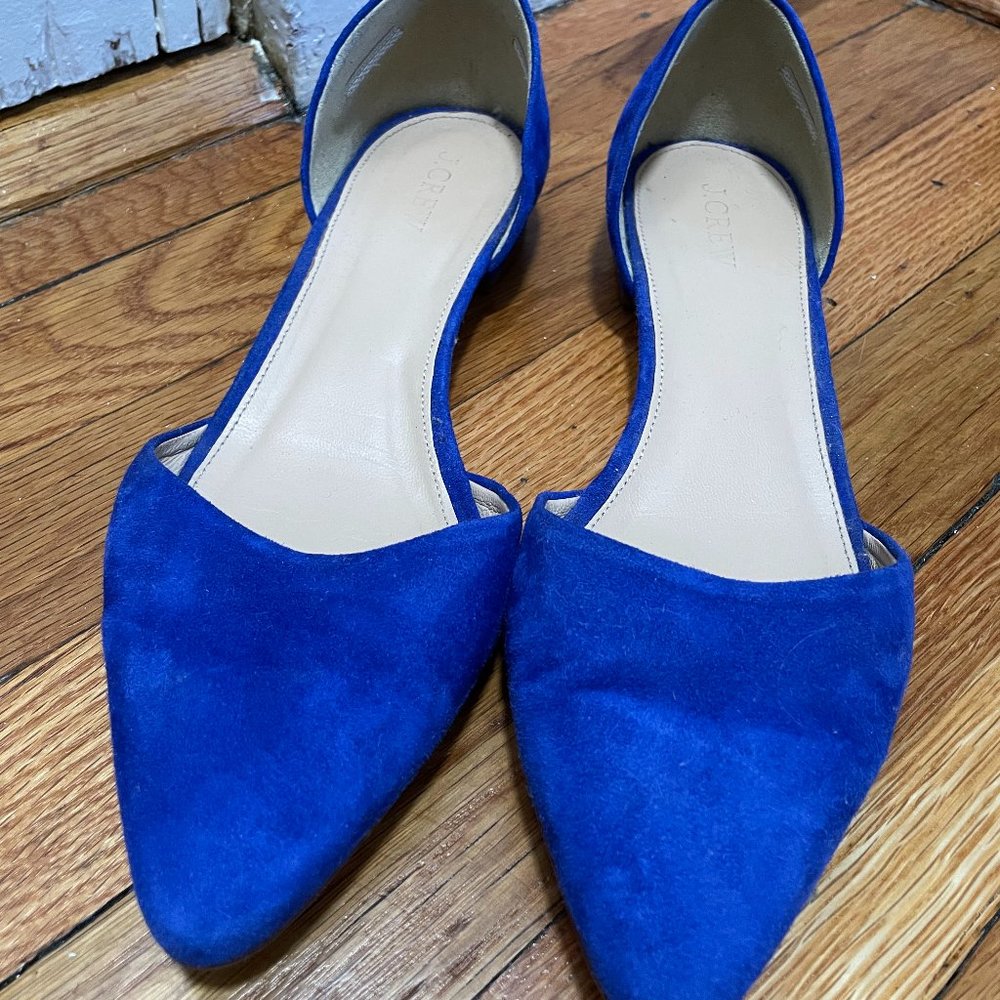 Blue Suede Flats
